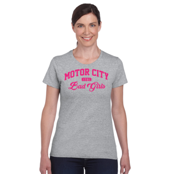 Motor City Bad Girls Sport Gray T-Shirt